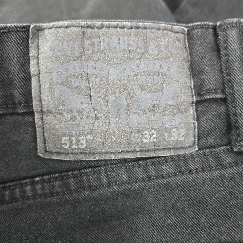 Levi's 513 Men Jeans 32X32 Black Denim Slim Straight 31
